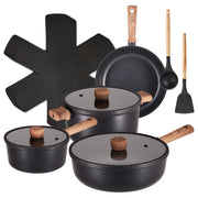 Chenshia 13pc Titanium Coating Non-Stick Cookware Utensil Set Gas Induction