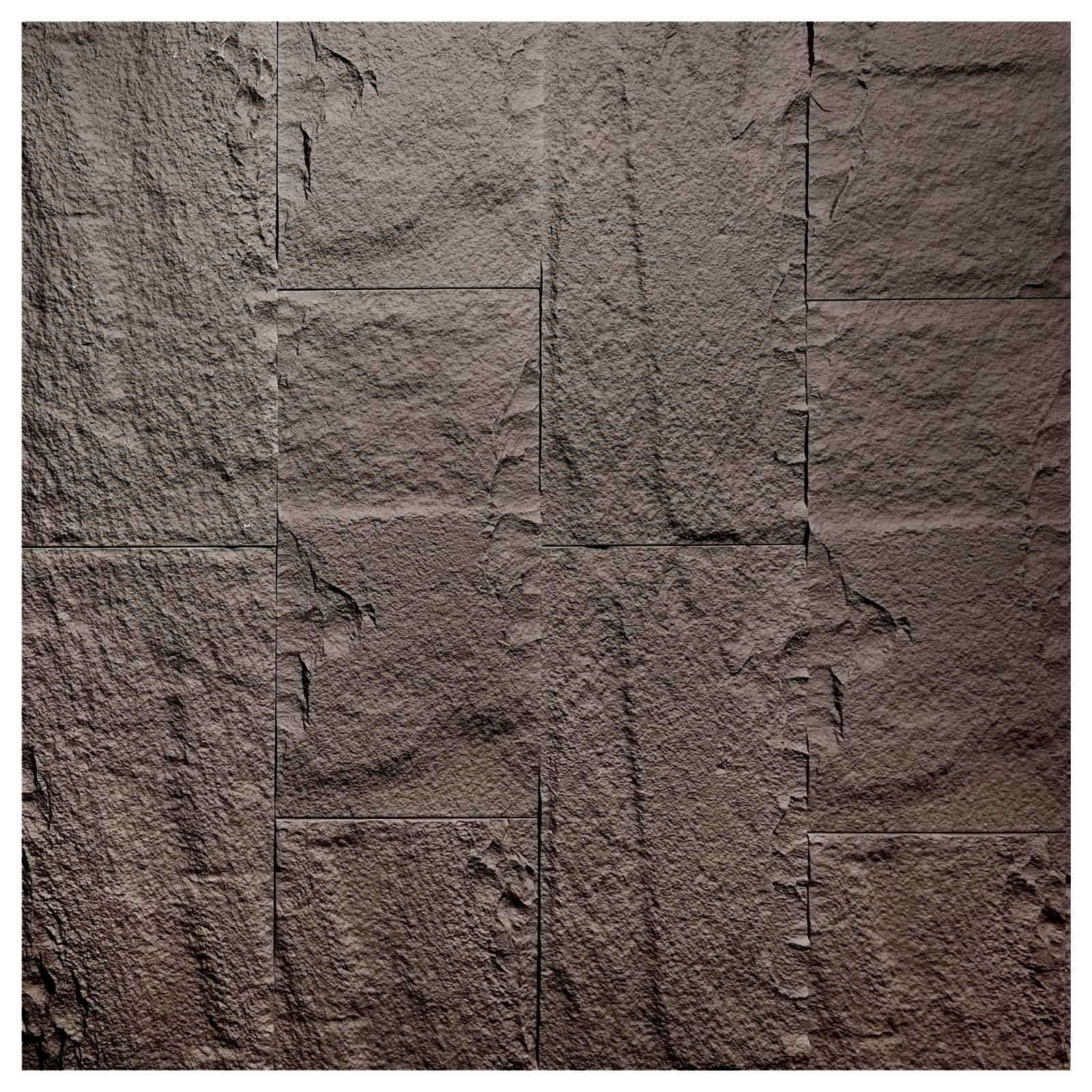 10-Pack 3D Stone-Like Wall Panel Accent Wall Tiles Rock Decor - Black