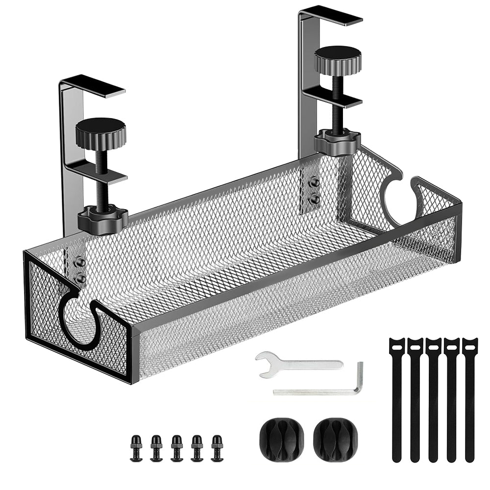 Cable Management Organizer Rack Under Desk Tray Cord Organizer