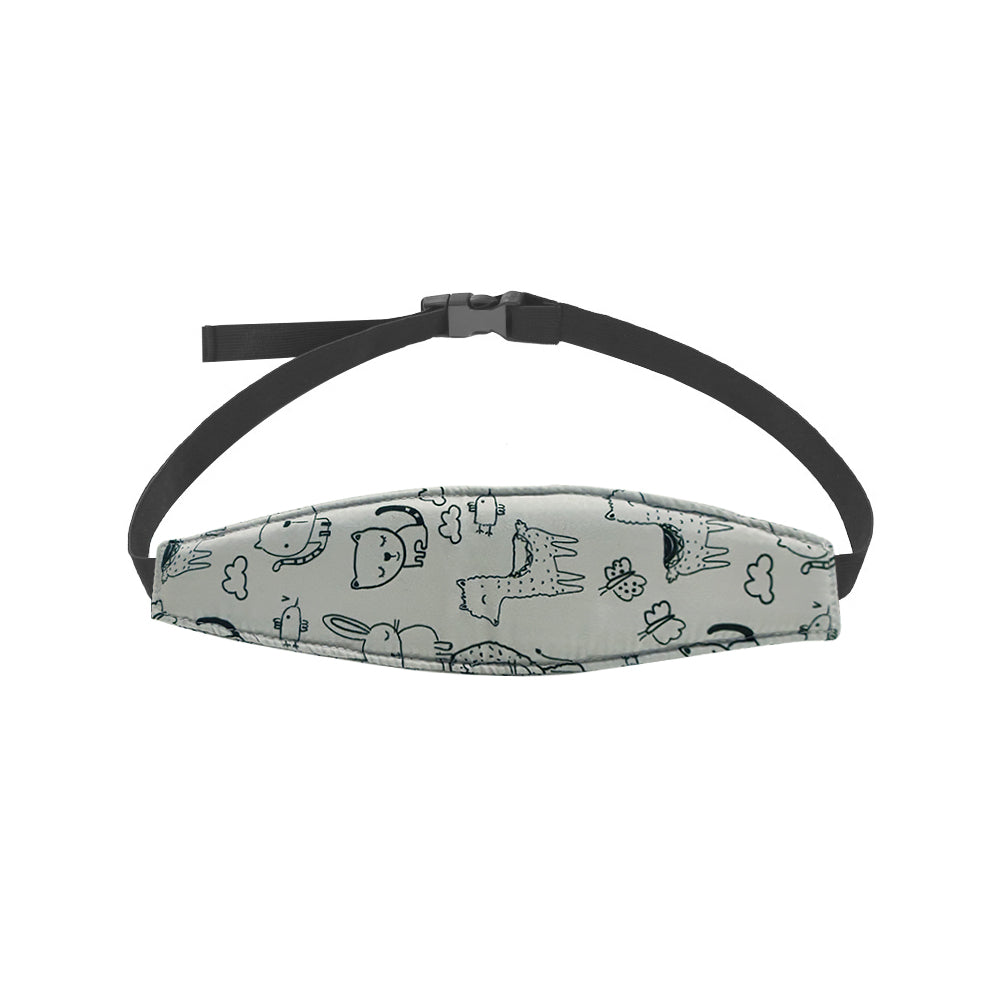 Baby Car Seat Head Support Band - Grey
