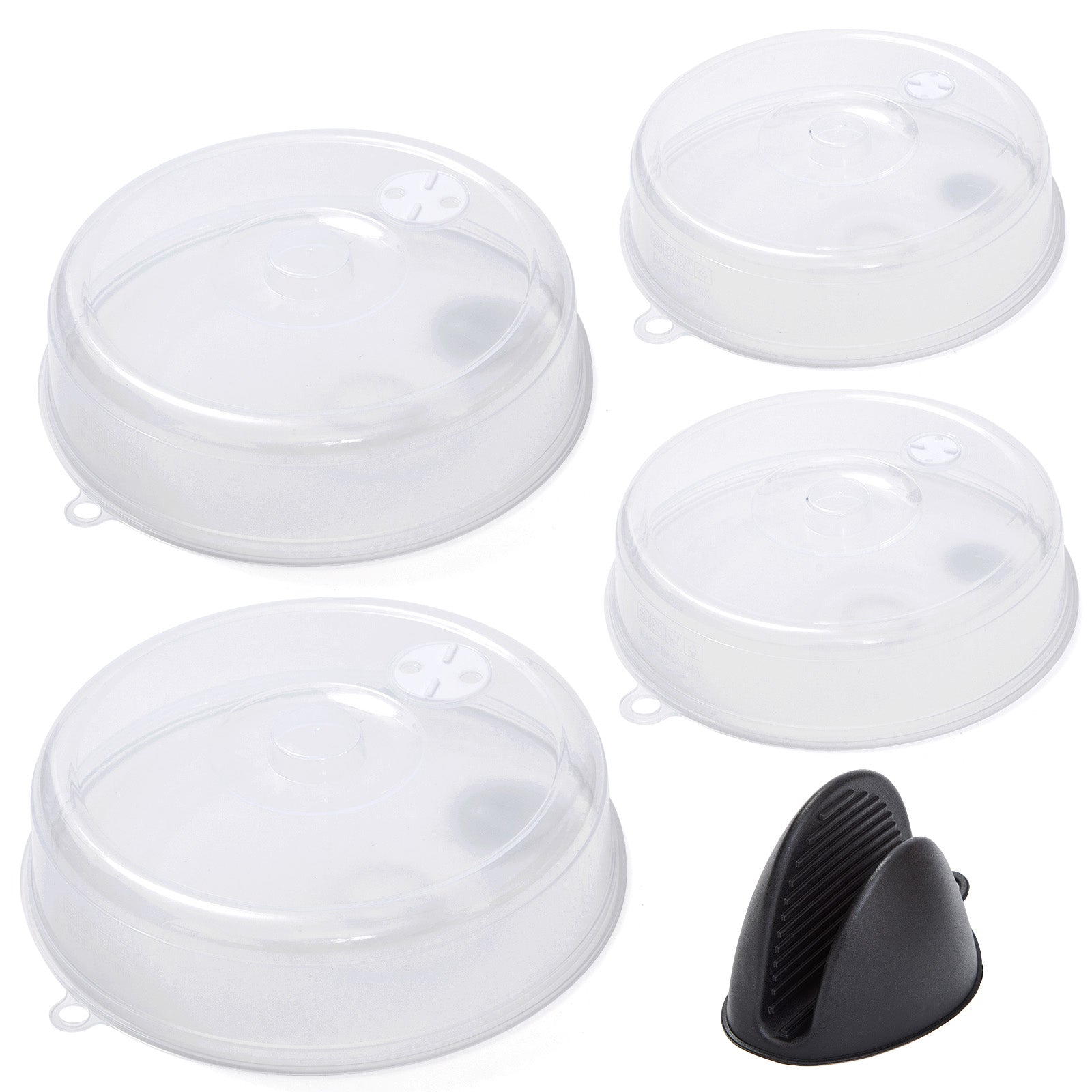 Chenshia 4-Piece Anti-Splash Microwave Cover Set with Oven Glove