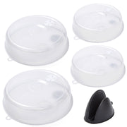 Chenshia 4-Piece Anti-Splash Microwave Cover Set with Oven Glove
