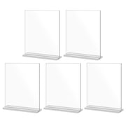 Acrylic Desktop Display Stand Menu Flyer Holder - 5-Pack