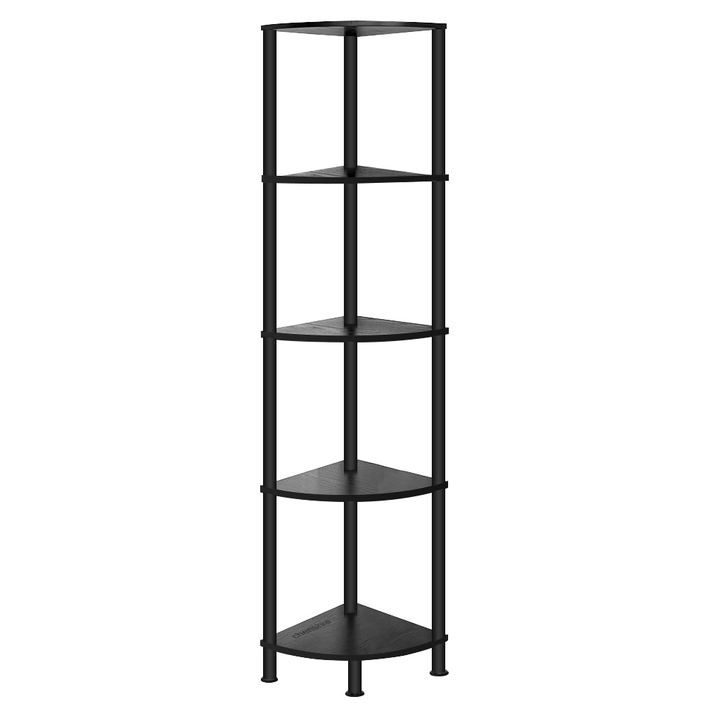 5-Tier Corner Shelf Space-Saving Bookshelf