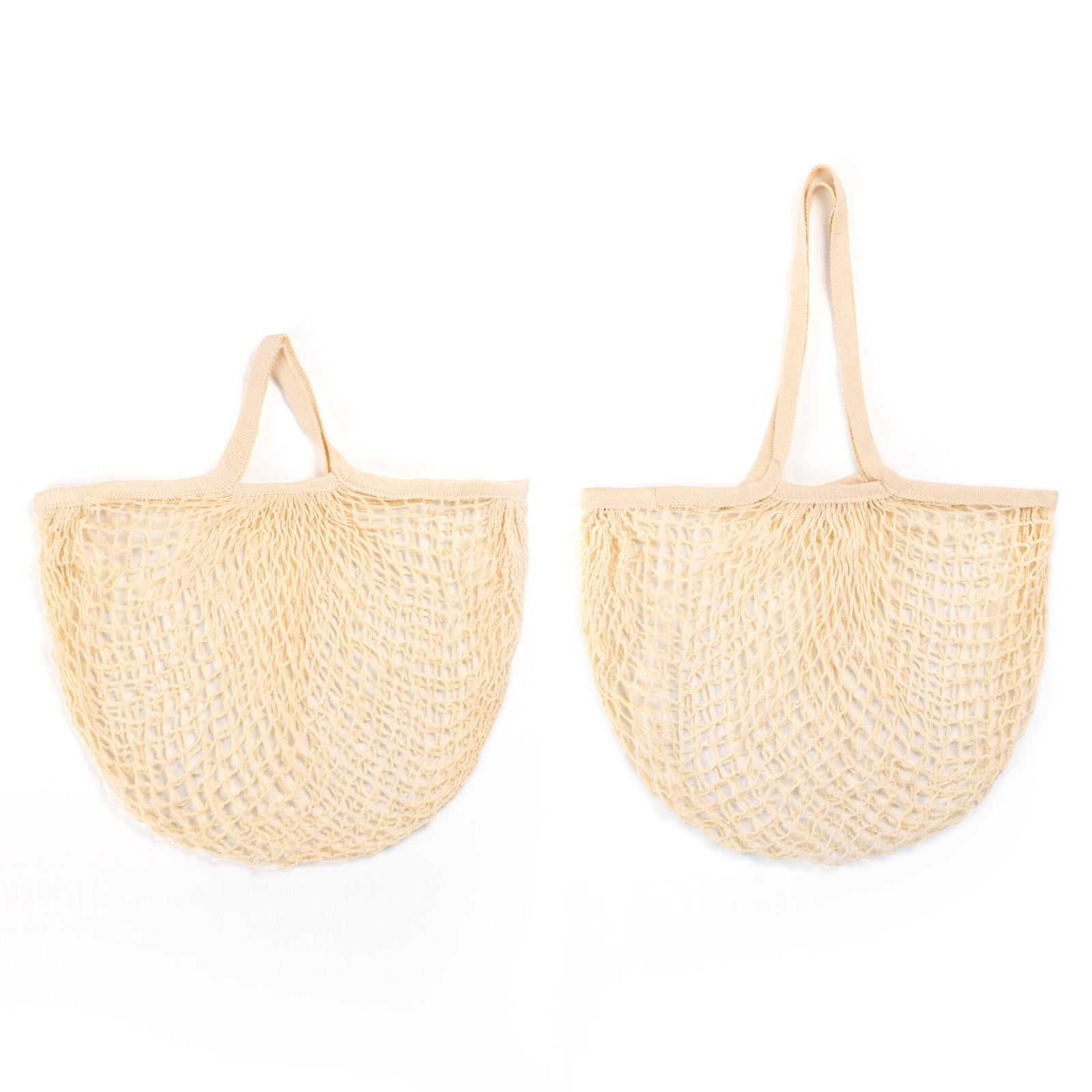 Reusable Organic Cotton Mesh Shopping Bags - 2 Pack