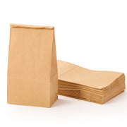 Kraft Paper Lunch Bags - 50 Pack (Medium)