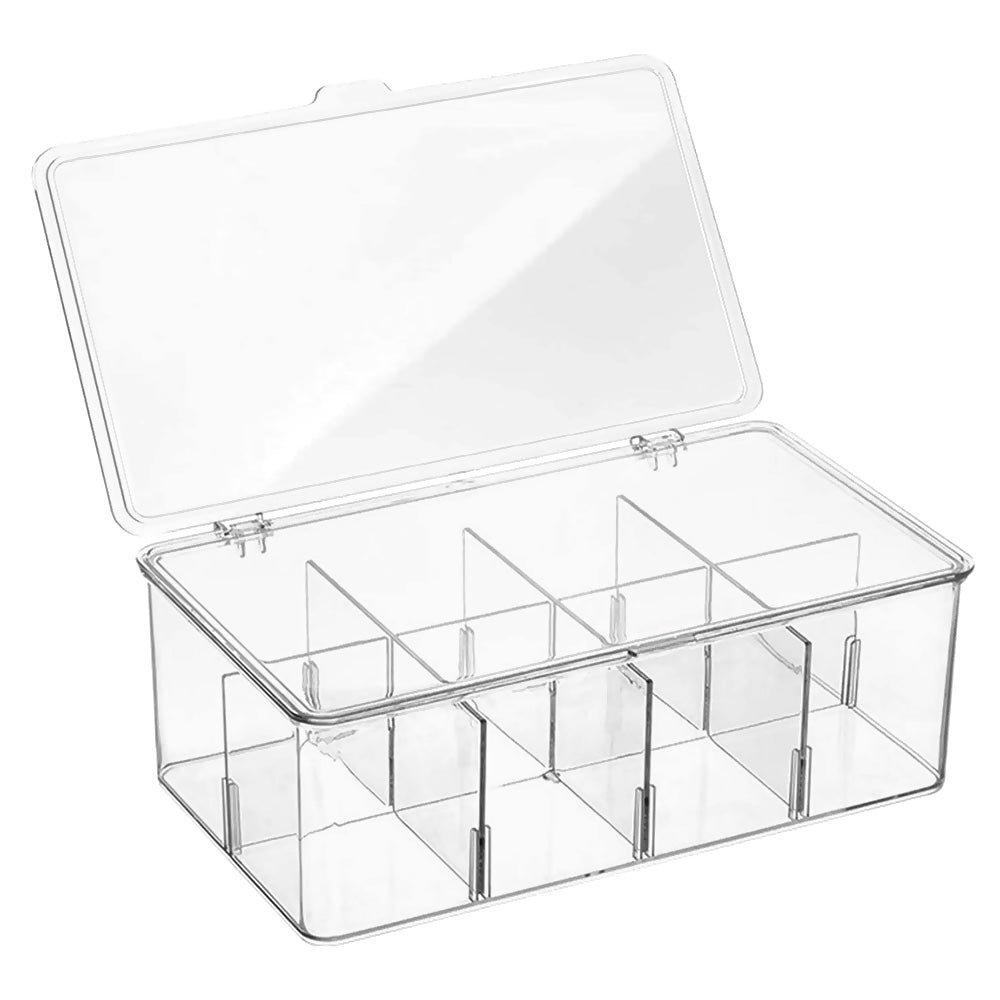 Stackable Food & Tea Bag Organiser with Adjustable Dividers