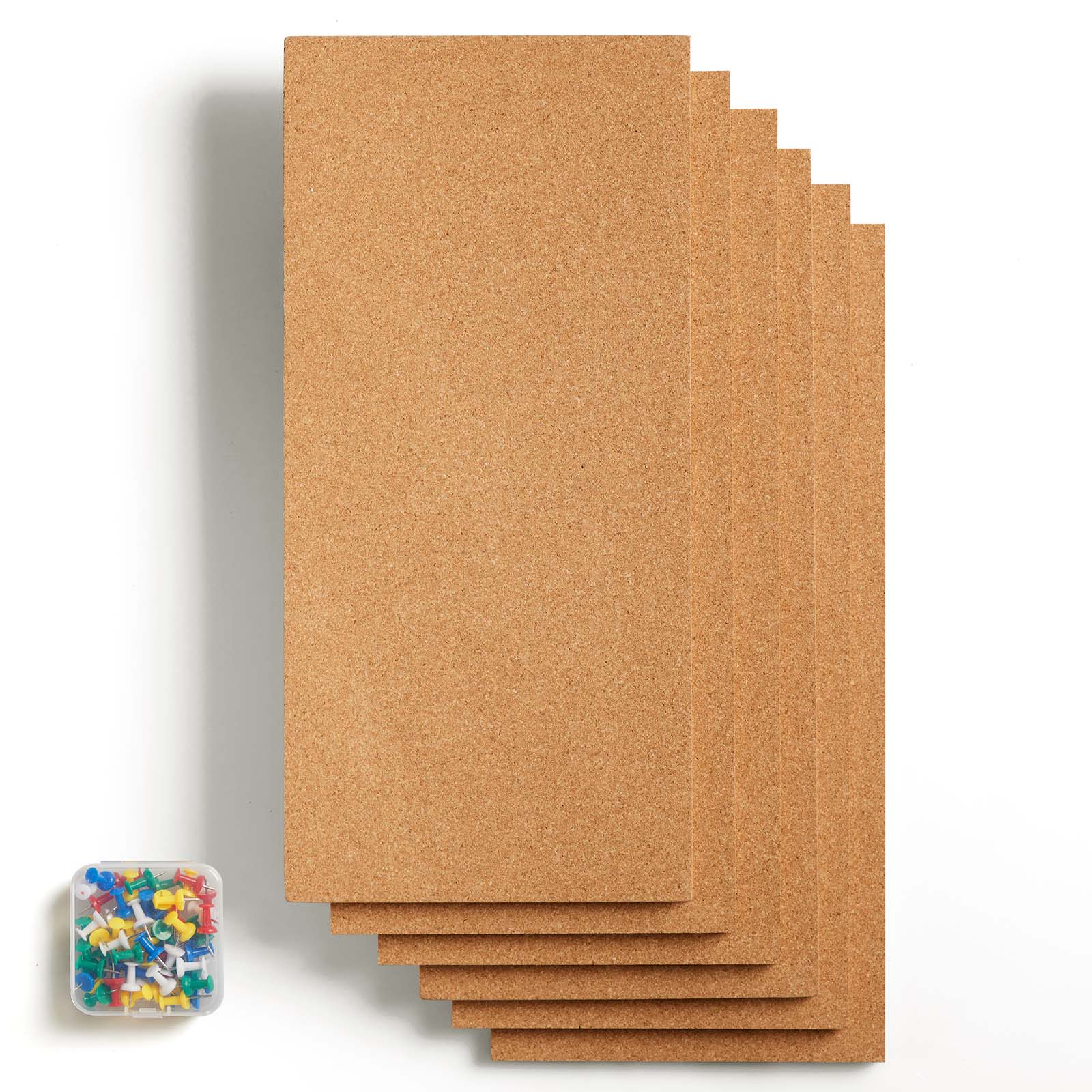 Self-Adhesive Cork Sheets Thick DIY Craft Board - 6-Pack