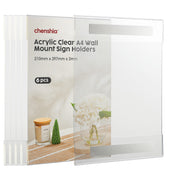 A4 Clear Acrylic Sign Holders (6 Piece)