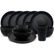 18Pcs Wheat Straw Dinnerware Set Durable Outdoor Picnic Tableware