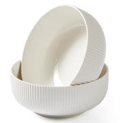 Large Ceramic Salad Serving Bowls - 2 Pack