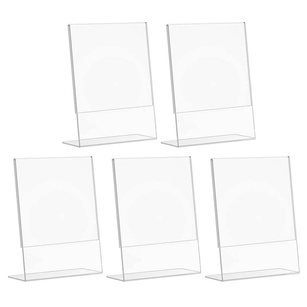A4 Slant-Back Acrylic Sign Holder Set