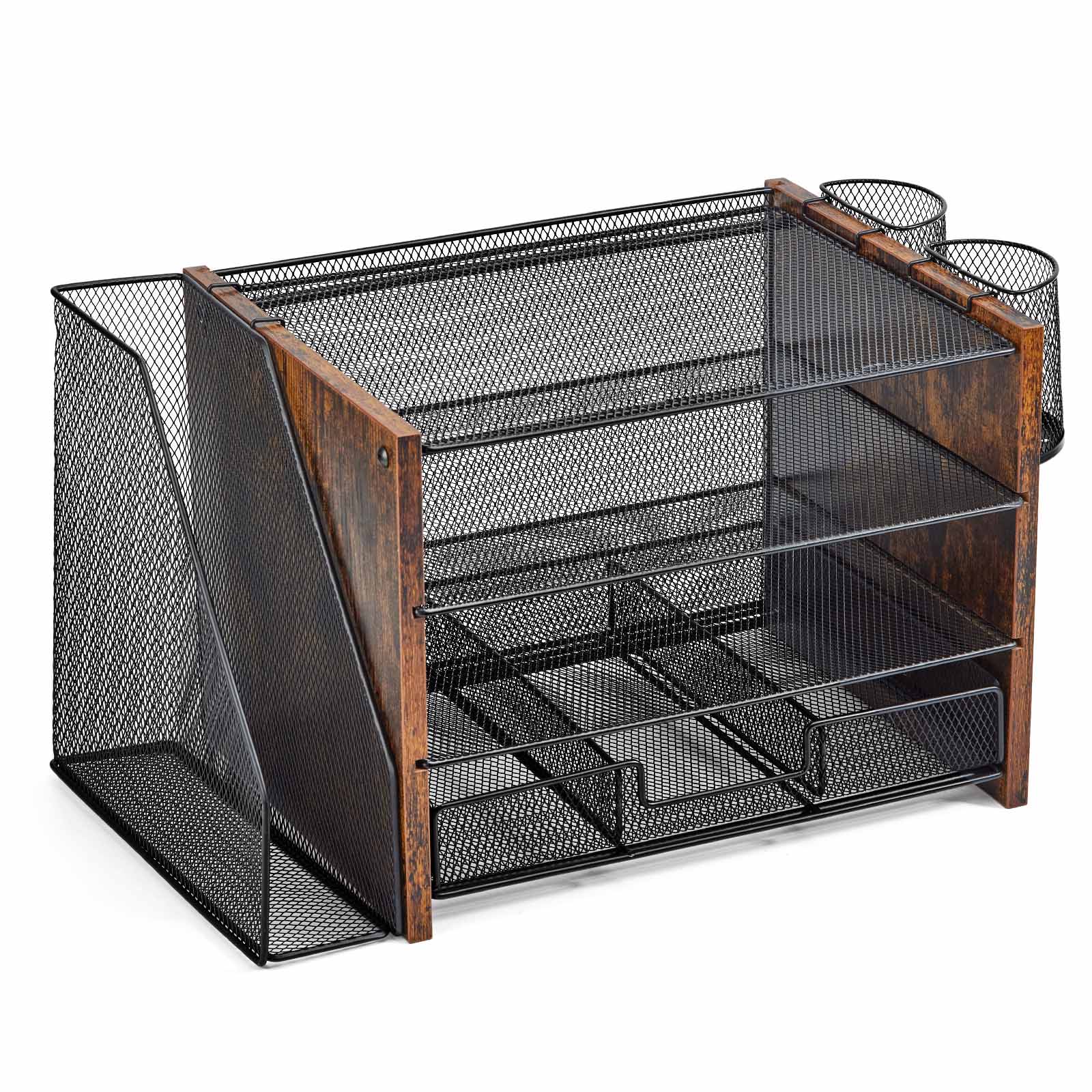 Metal Desk Counter Office Organiser Sliding Drawer Document Tray