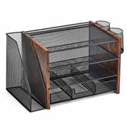 Metal Desk Counter Office Organiser Sliding Drawer Document Tray
