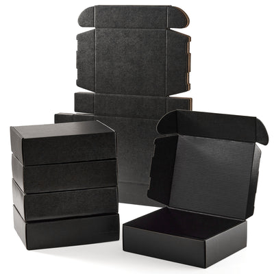 15Pc Black Cardboard Gift Packaging Boxes 45x42cm