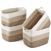 Cotton Rope Woven Storage Baskets - 4 Pack