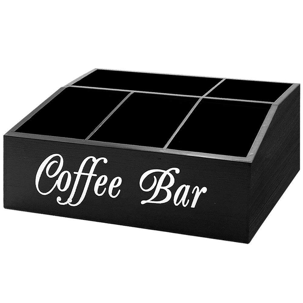 5-Compartment Countertop Coffee & Tea Station Organiser