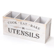 Wood Resturant Home Kitchen Utensil Storage Fork Knife Organiser