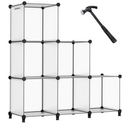6-Cube Storage Organiser Modular Stackable Plastic Shelving Wardrobe Units
