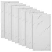 White Marble Peel & Stick Vinyl Wall Tiles 30x60cm - 10 Pack
