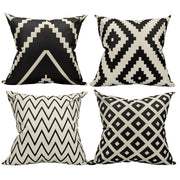 Cotton Decorative Throw Pillow Covers - 4pc
