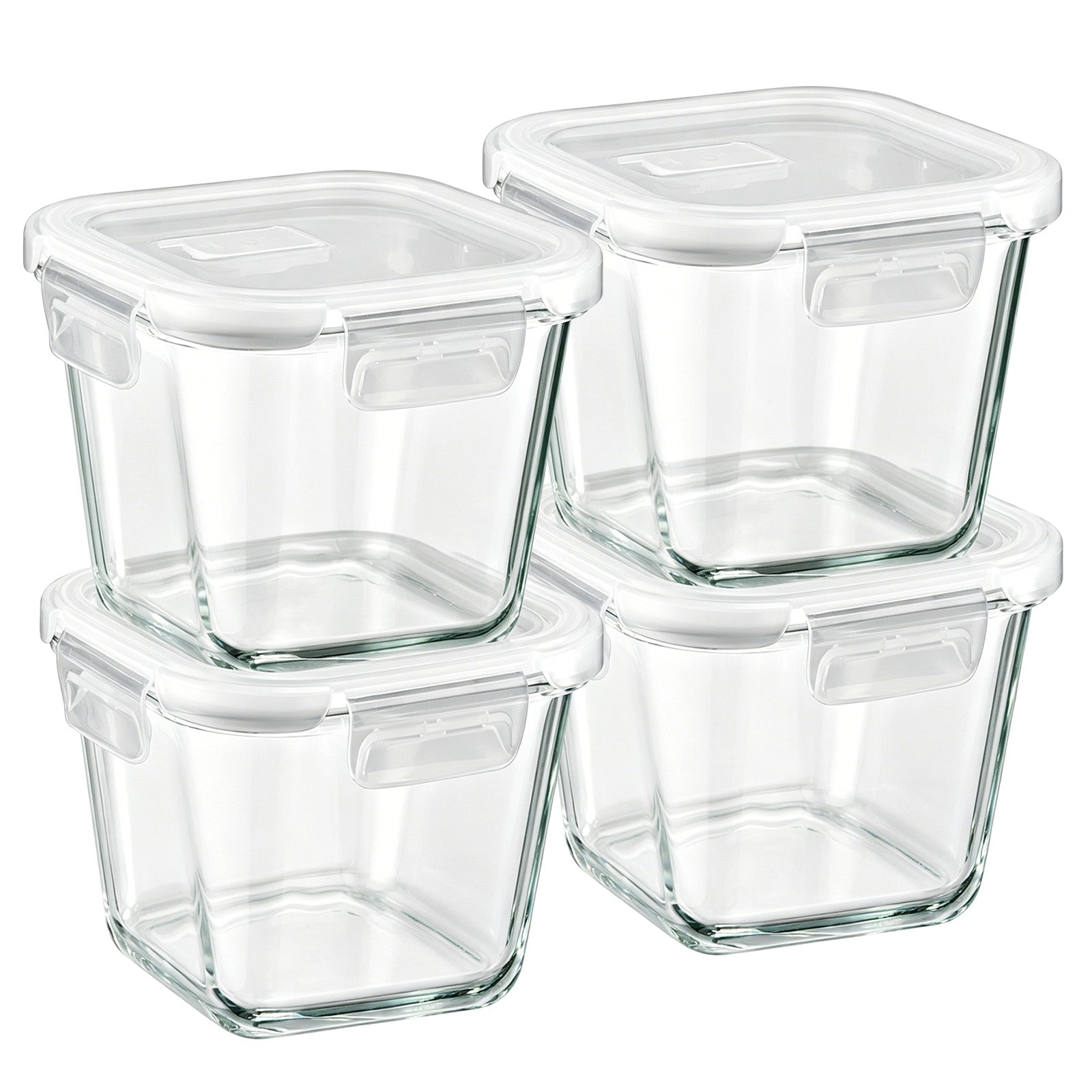 Chenshia 4Pc Glass Meal Prep Container Set - 1L