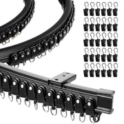 3m Flexible Ceiling Curtain Rail Track Set - Black