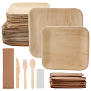 Disposable Biodegradable Palm Leaf Tray Set