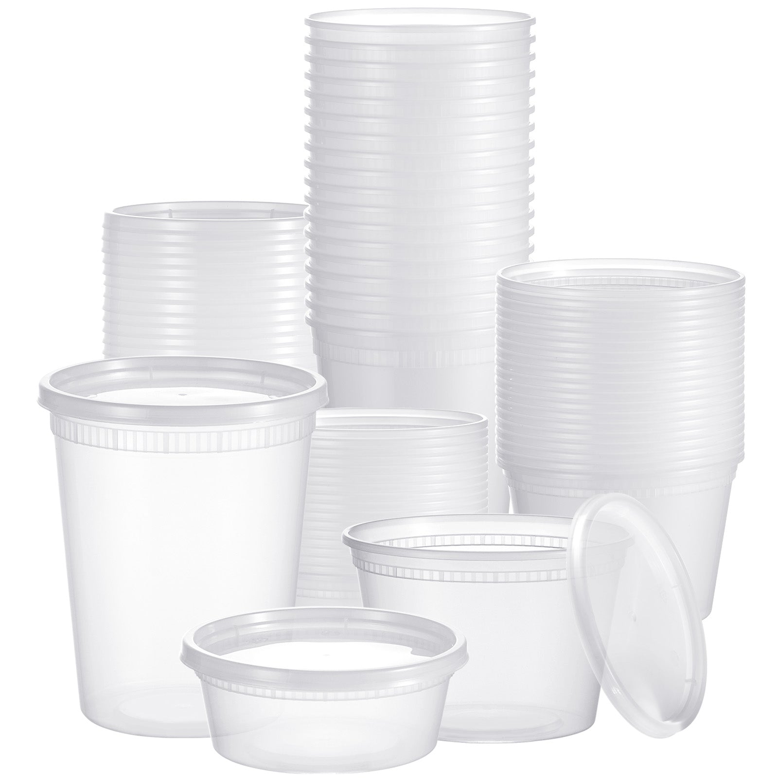 60 Pack Leak-Proof Deli Airtight Food Storage Containers BPA Free