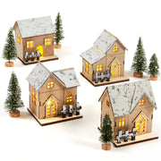 LED Wooden Christmas Display Houses Village Set