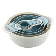Chenshia 8Pc Colander & Sifter Baking Prep Nesting Bowls & Measuring Cups Set