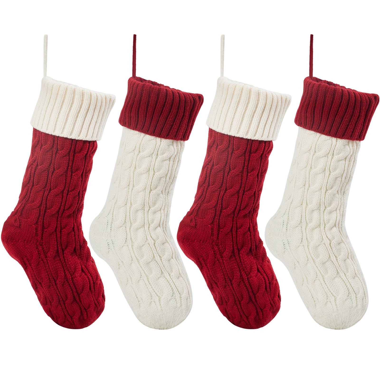 Red Knitted Christmas Stockings