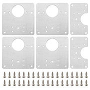 6-Piece Cabinet Hinge Repair Plate Set Stainless Steel Bracket Kit