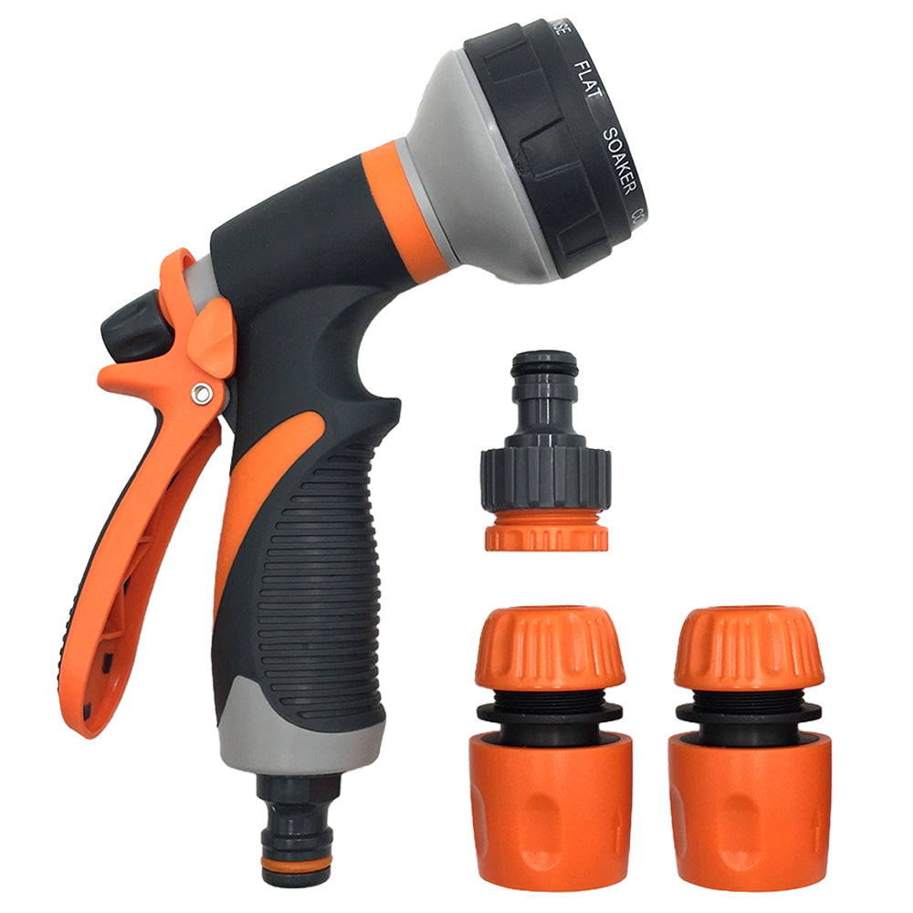 Garden Hose Nozzle High Pressure Water Spray Gun Attachment Set