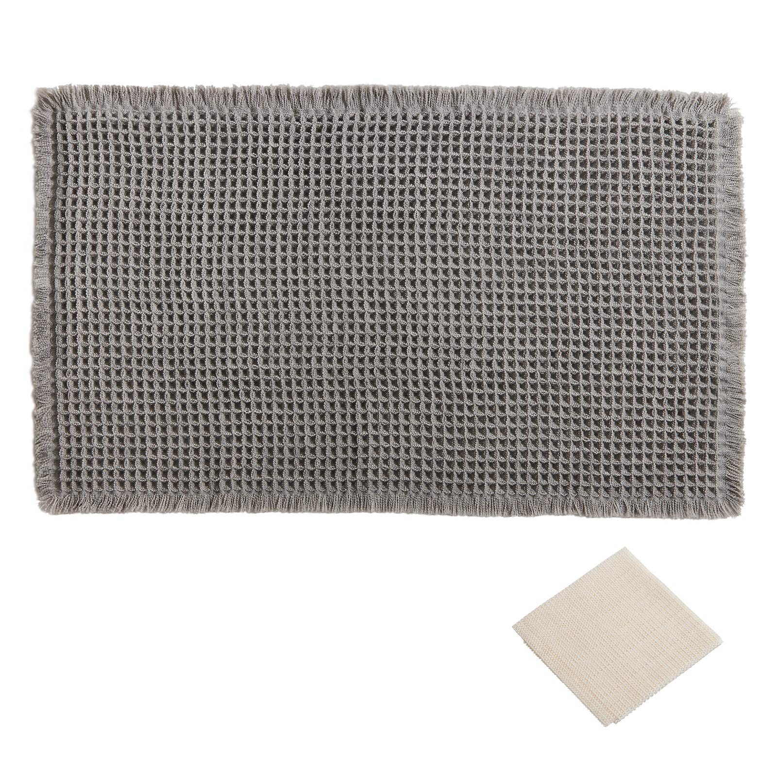 Super Absorbent Waffle Bath Mat - Grey