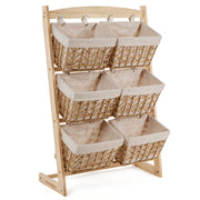 Double-Tier Floor-Standing Toy and Snack Storage Rack