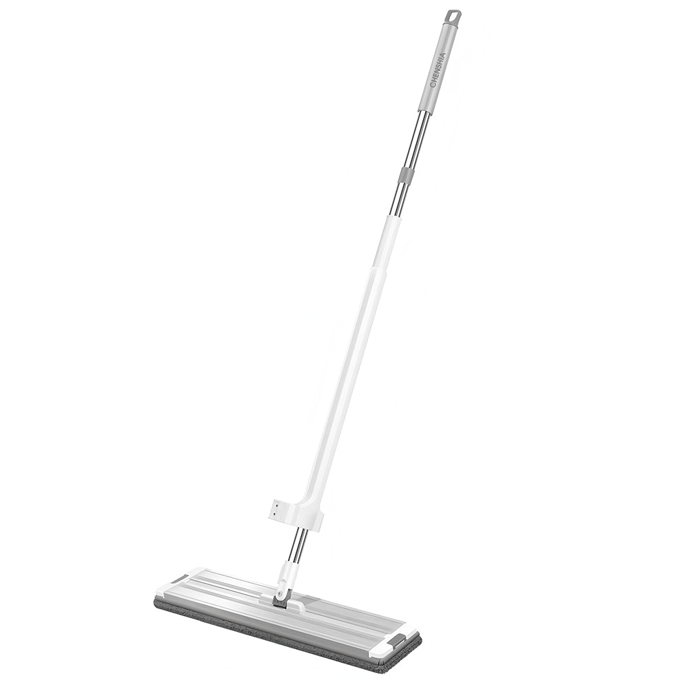 Aluminium & Microfibre Floor Mop with Scraper - 360 Rotating Flat Mop