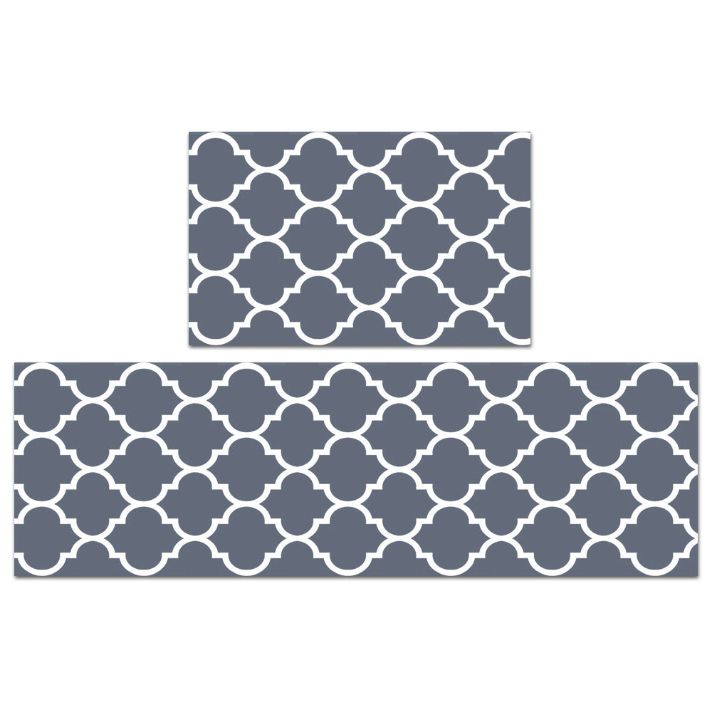2-Piece Non-Slip Super Absorbent Mat Set - Blue