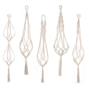 Cotton Rope Boho Macrame Plant Hanger Set 5Pcs