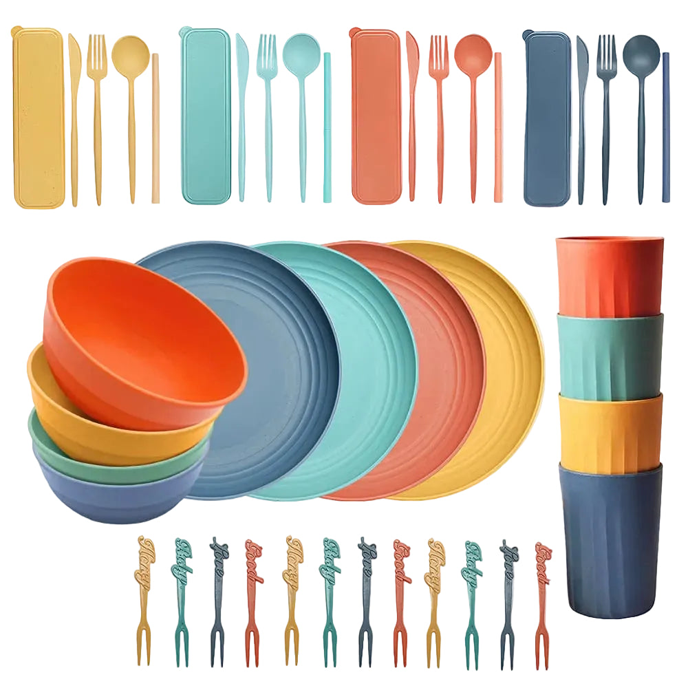 Wheat Straw Dinnerware Kit