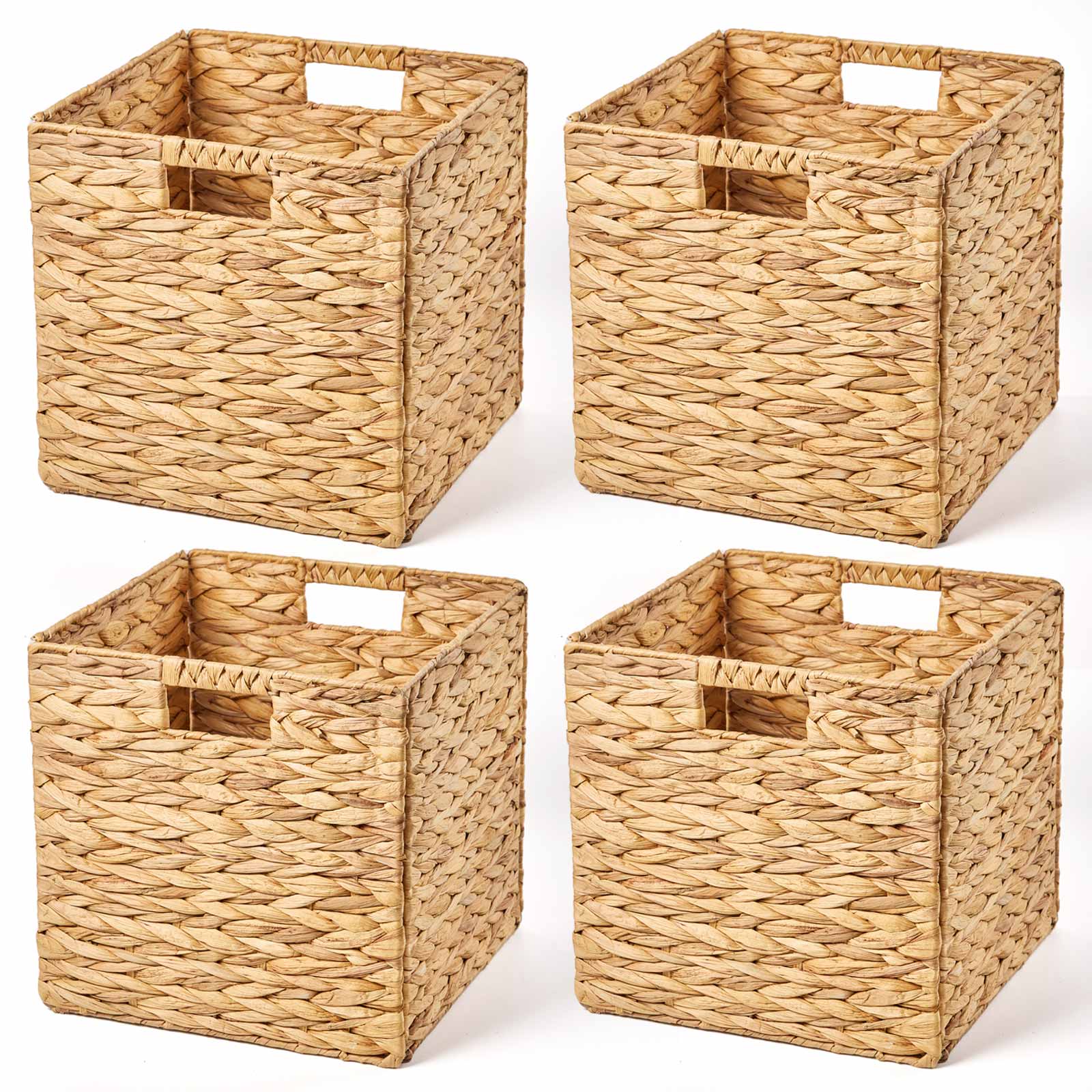 Hyacinth Woven Storage Baskets - 4 Pack