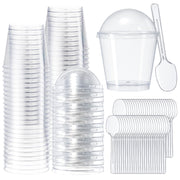 170ML Round Cup with Lid + Spoon - 50pcs