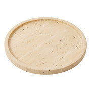 Travertine Decorative Tray Marble Vanity Organizer - Round