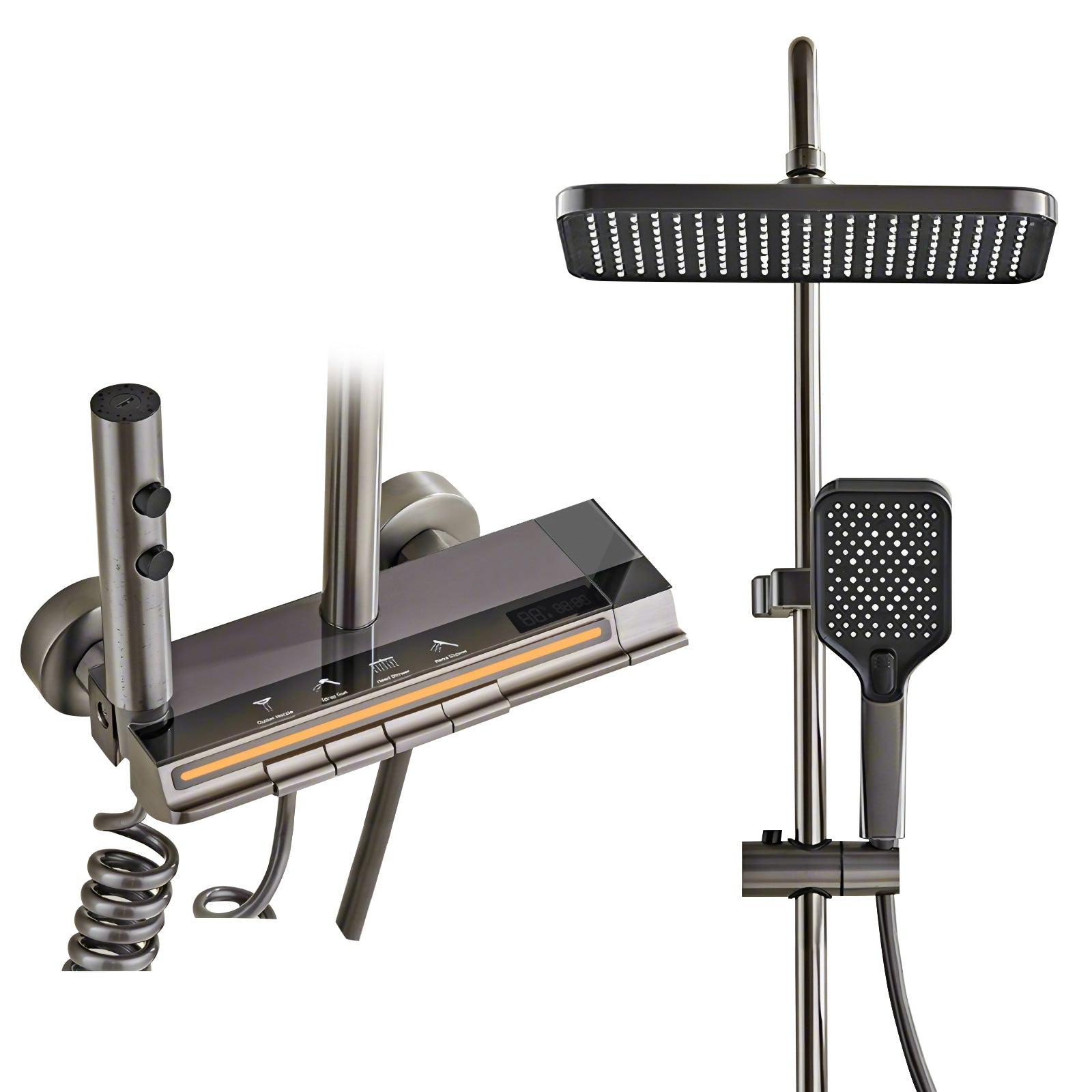 Digital Shower Set - Overhead Rain Bathroom Mixer Gun