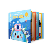Kids Montessori Picture & Puzzle Sticker Quiet Book - Around The World