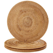 40cm Boho Handwoven Round Placemats- 4 Pack