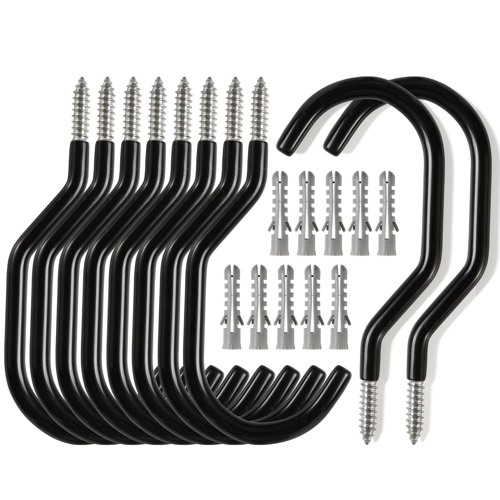 10-Pack Heavy Duty Bike Screw Garage Storage Utility Hook Set