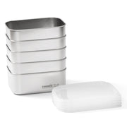 1000ml Stainless Steel Food Storage Containers with Lids - 5 Pack