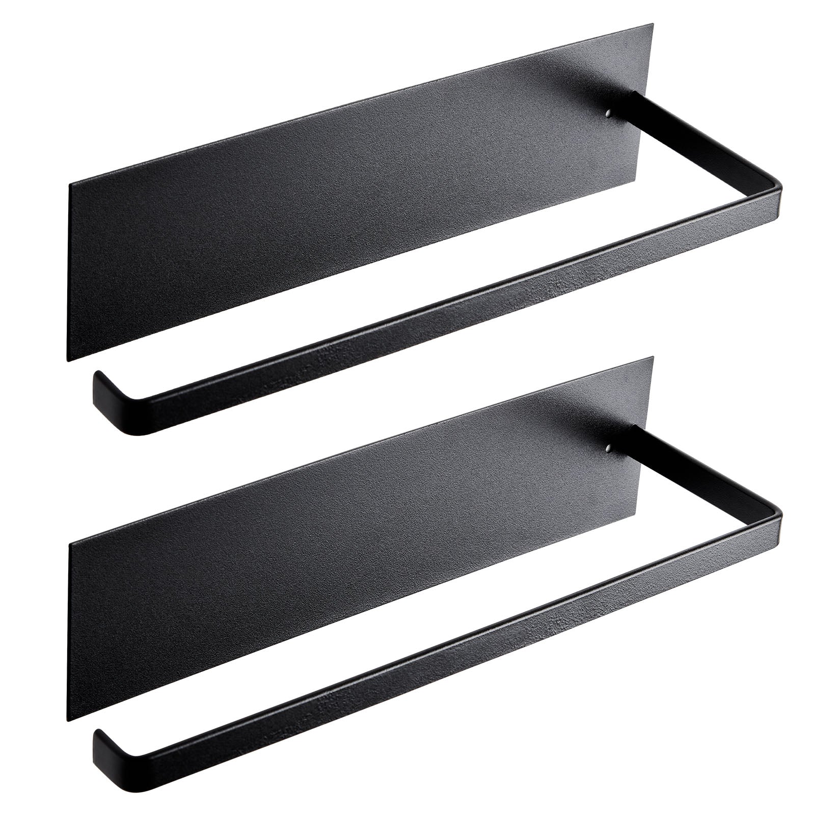 2Pc Carbon Steel Self-Adhesive Paper Towel & Roll Holder Set