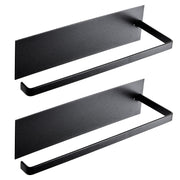 2Pc Carbon Steel Self-Adhesive Paper Towel & Roll Holder Set